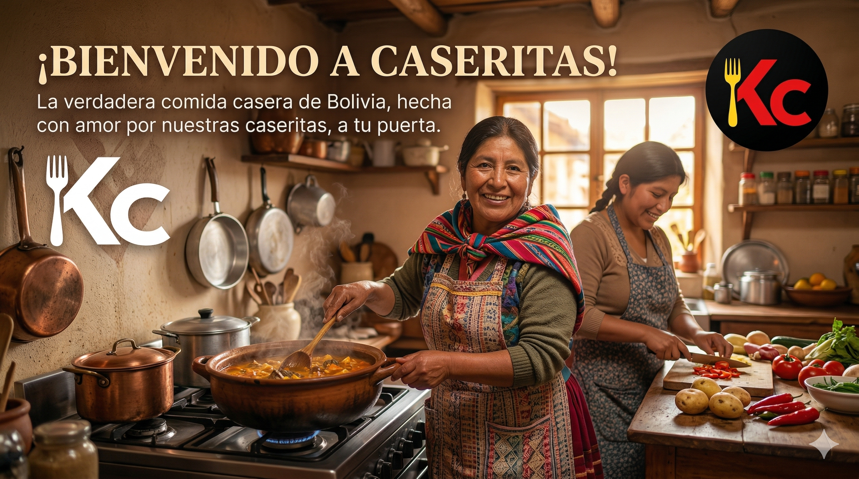 Caseritas preparando comida casera