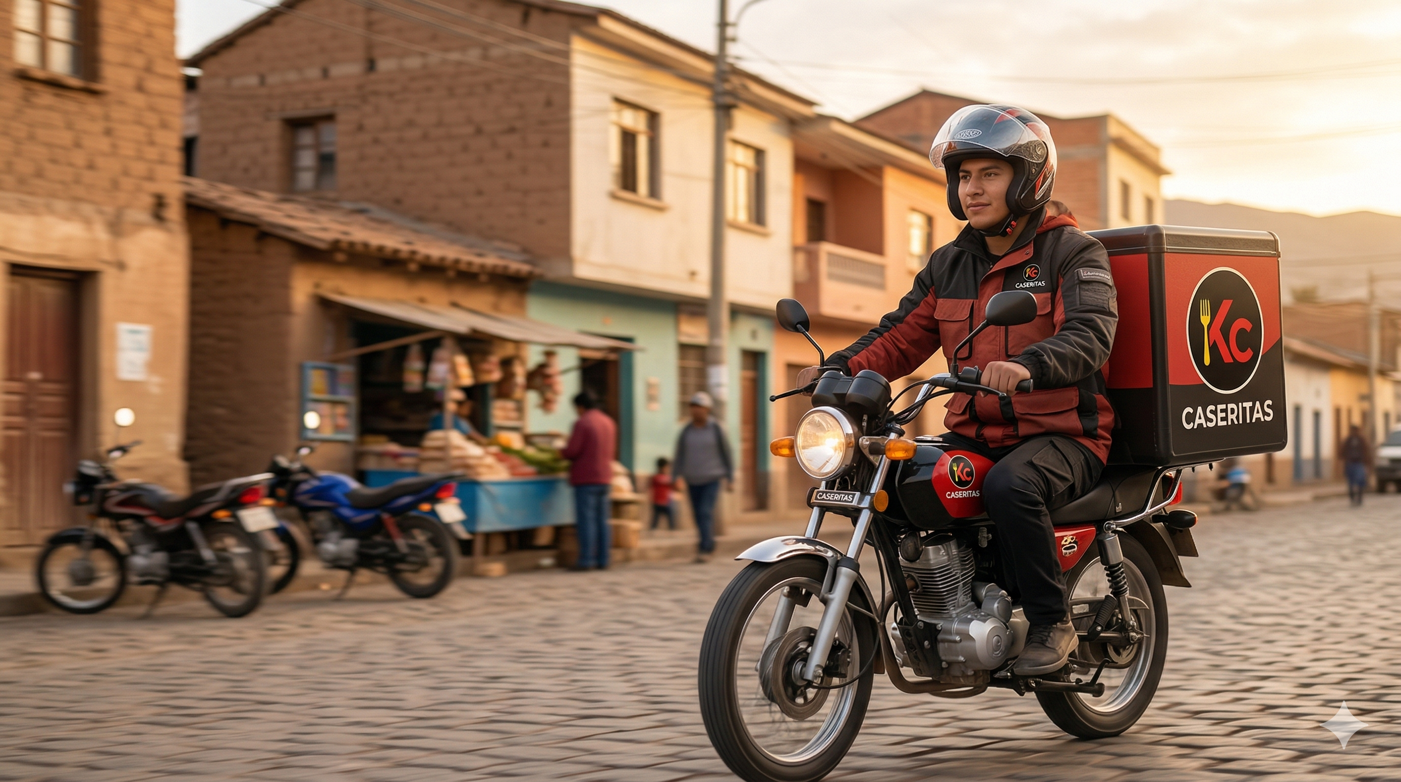 Delivery de Caseritas en motocicleta
